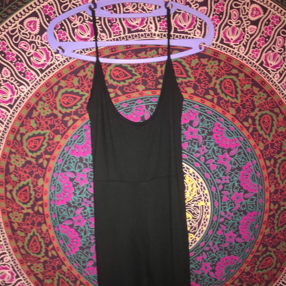 Black romper with open back